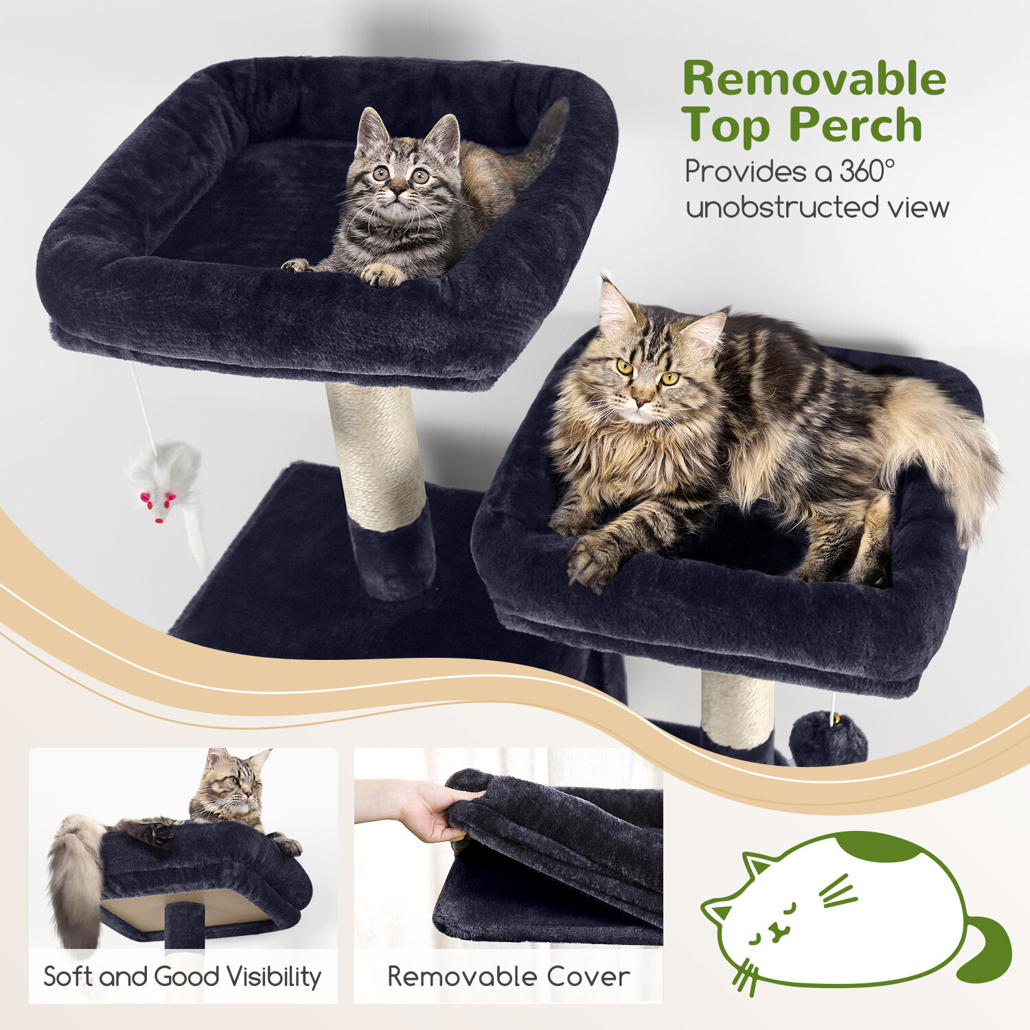 globlazer-f-series-f71-arbre-chat-gris-fonc-71-pouces image 3