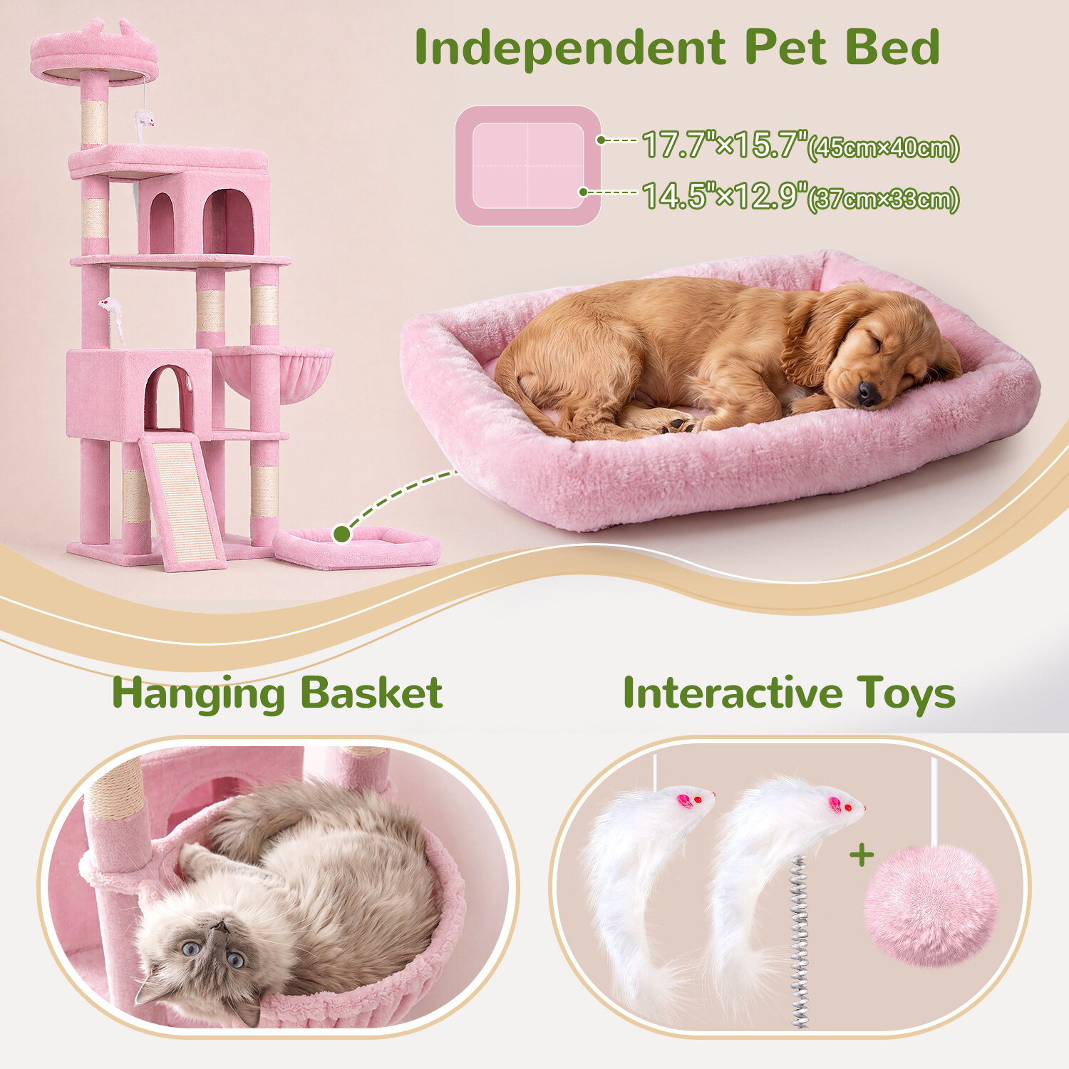 globlazer-s-series-s72-arbre-chat-72-pouces-rose-robuste image 3