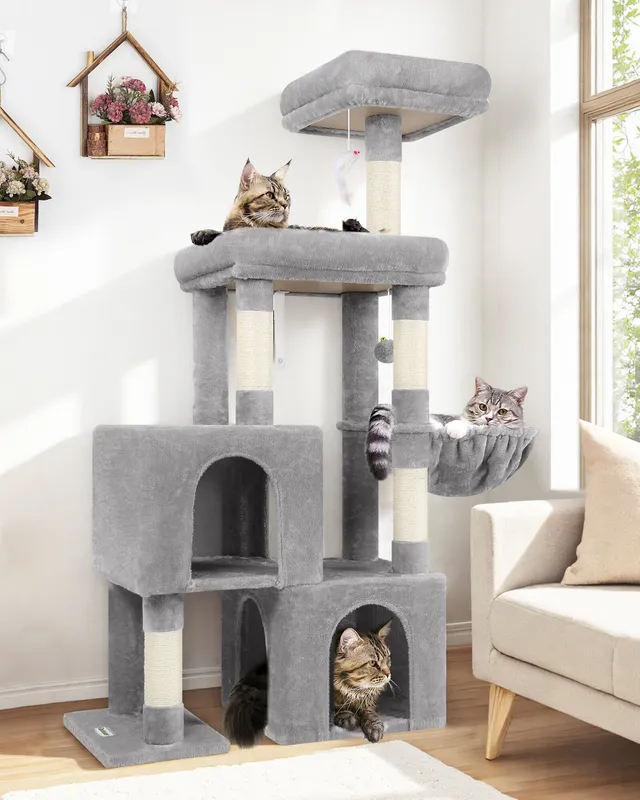 globlazer-s-series-s52-arbre-chat-gris-clair-132-cm-robuste image 1