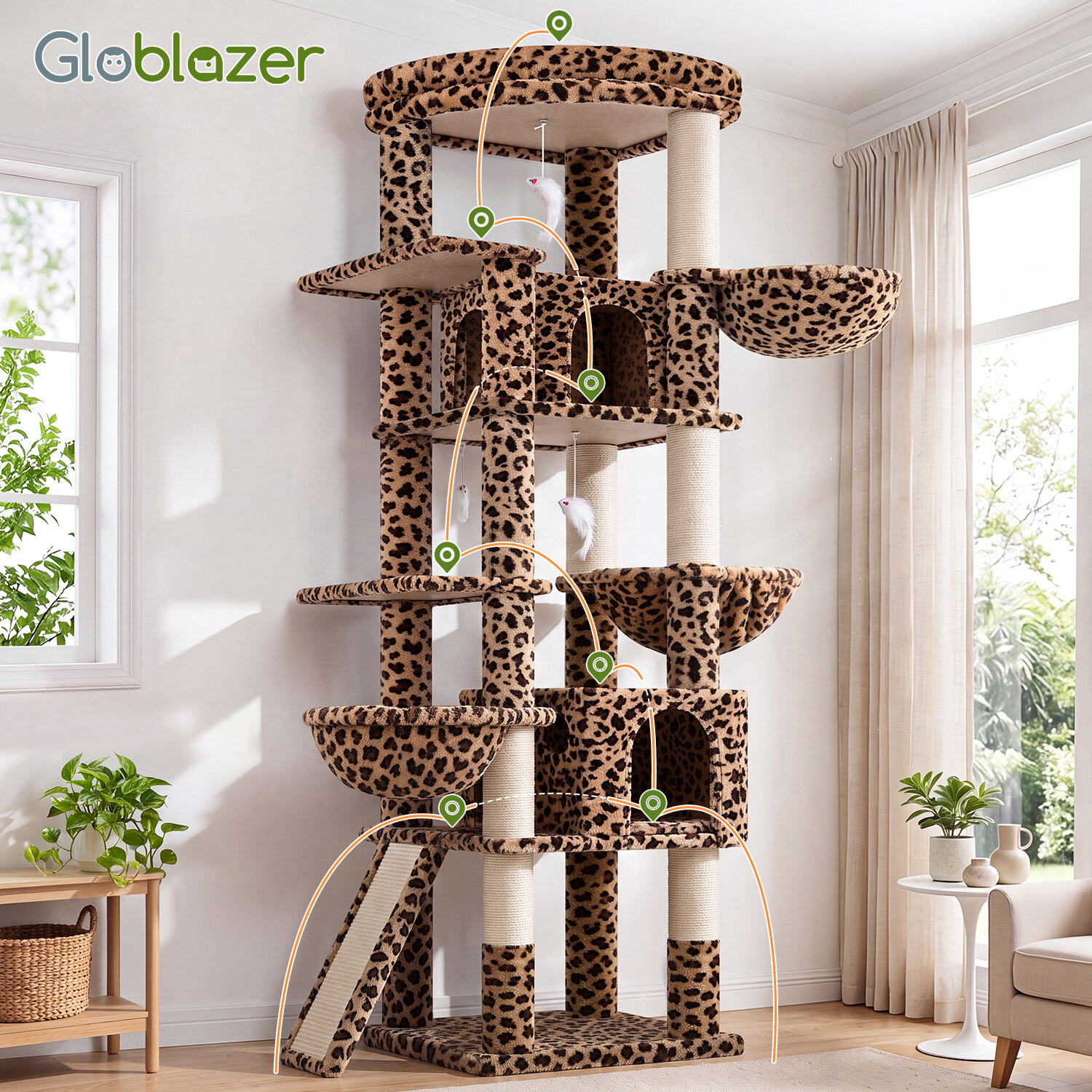 globlazer-s78g-arbre-chat-l-opard-198-cm image 8