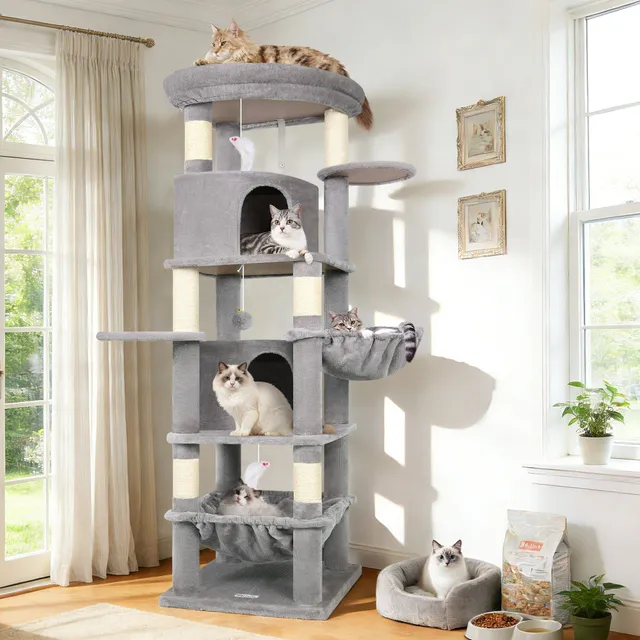 globlazer-c68-arbre-chat-gris-clair-173-cm-large image 1