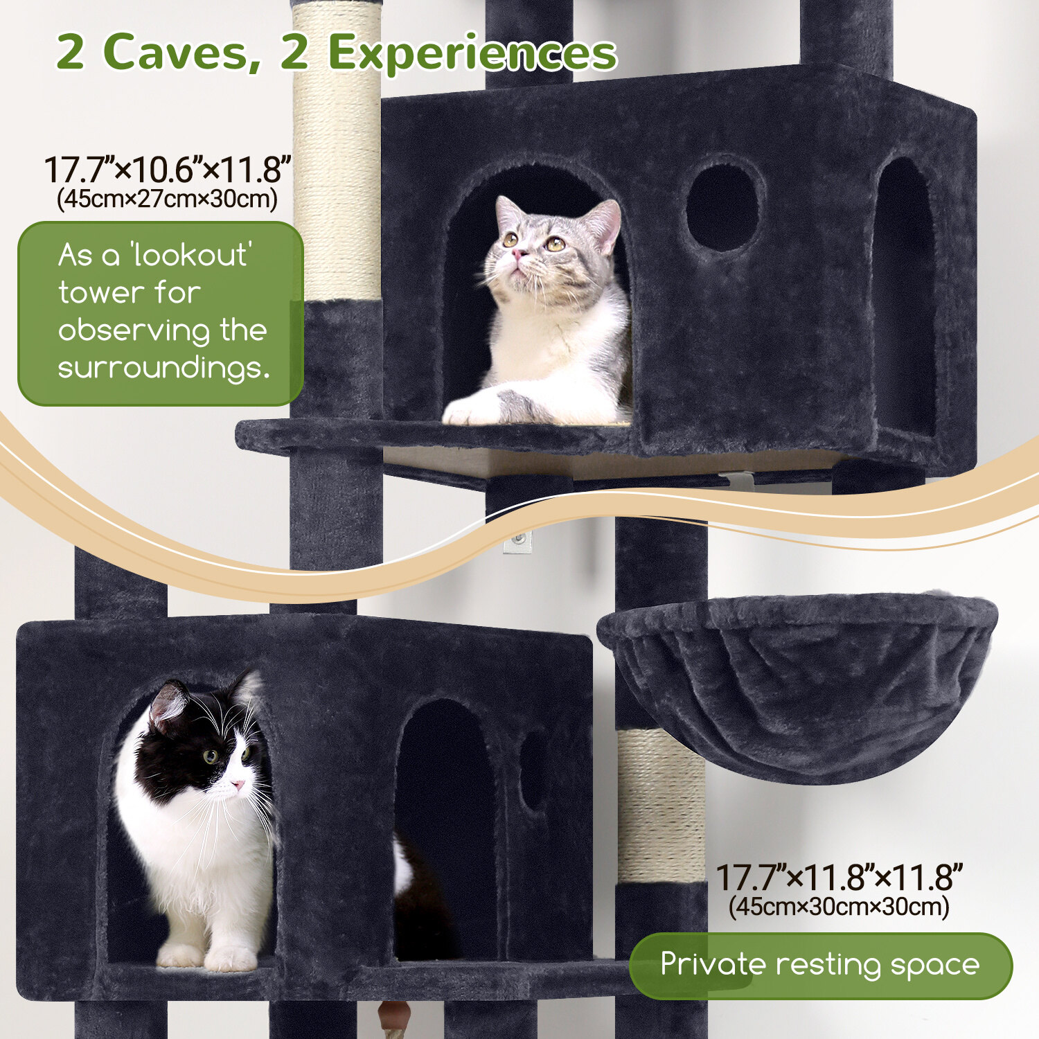 globlazer-f-series-f70b-arbre-chat-gris-fonc-70-pouces image 3