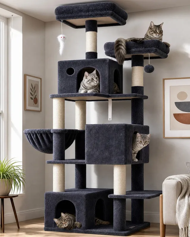 globlazer-f-series-f71-arbre-chat-gris-fonc-71-pouces image 1