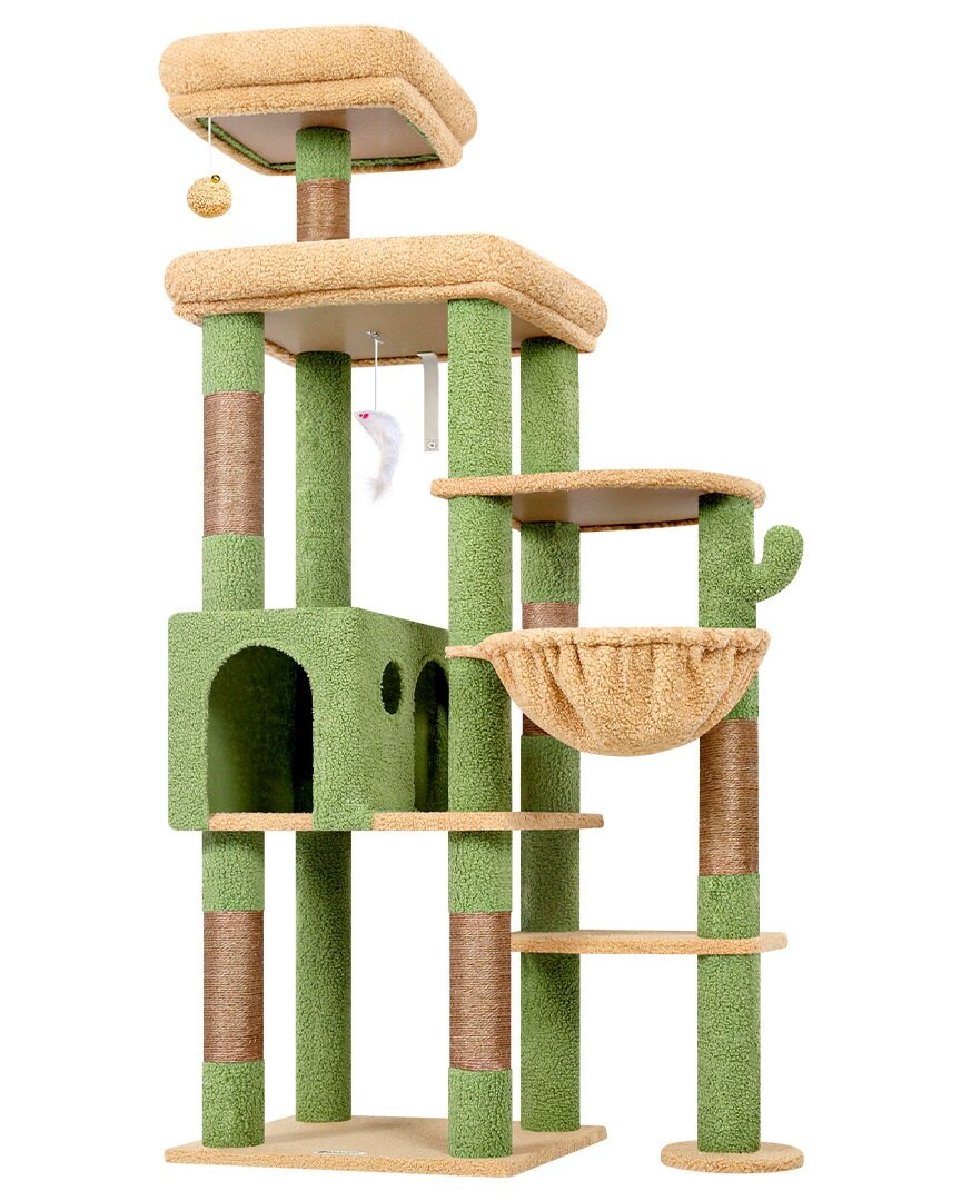 globlazer-f65b-tour-chat-vert-cactus-165-cm-haute image 2