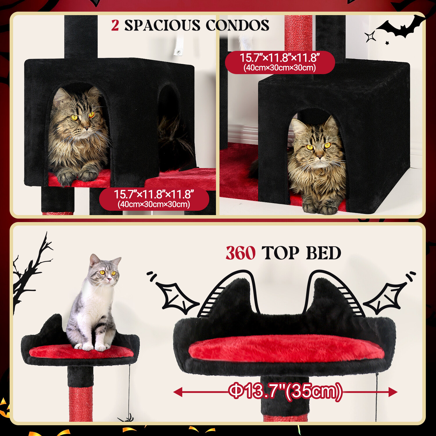 globlazer-f62-arbre-chat-noir-62-pouces-gothique image 4