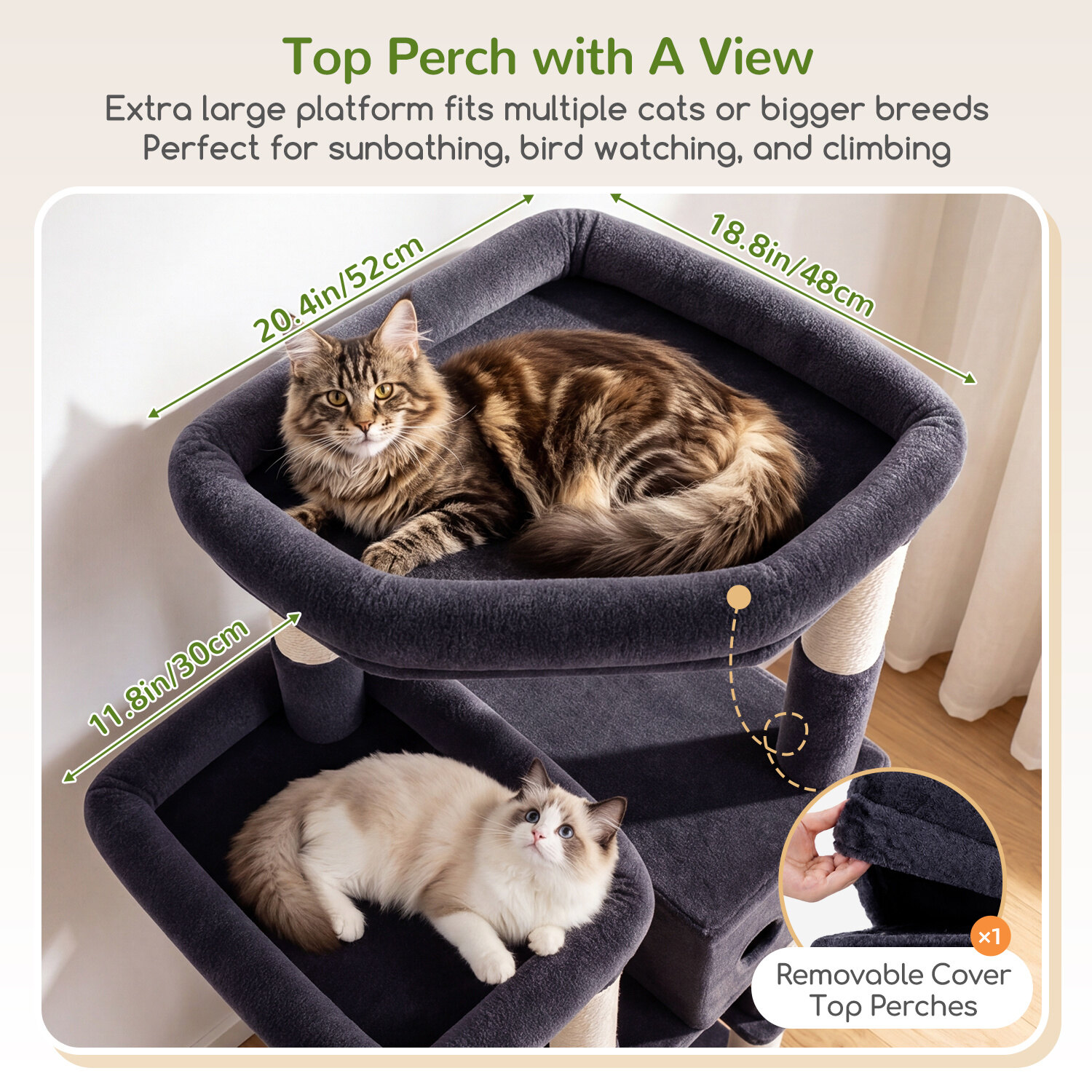 globlazer-f73b-arbre-chat-gris-fonc-73-pouces image 3