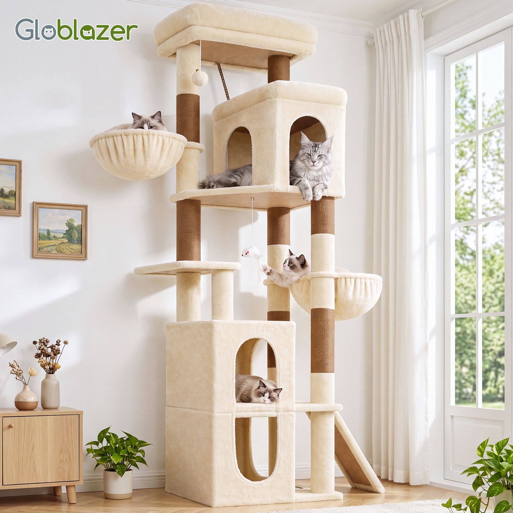 globlazer-f-series-f70f-arbre-chat-beige-70-pouces-grand image 5