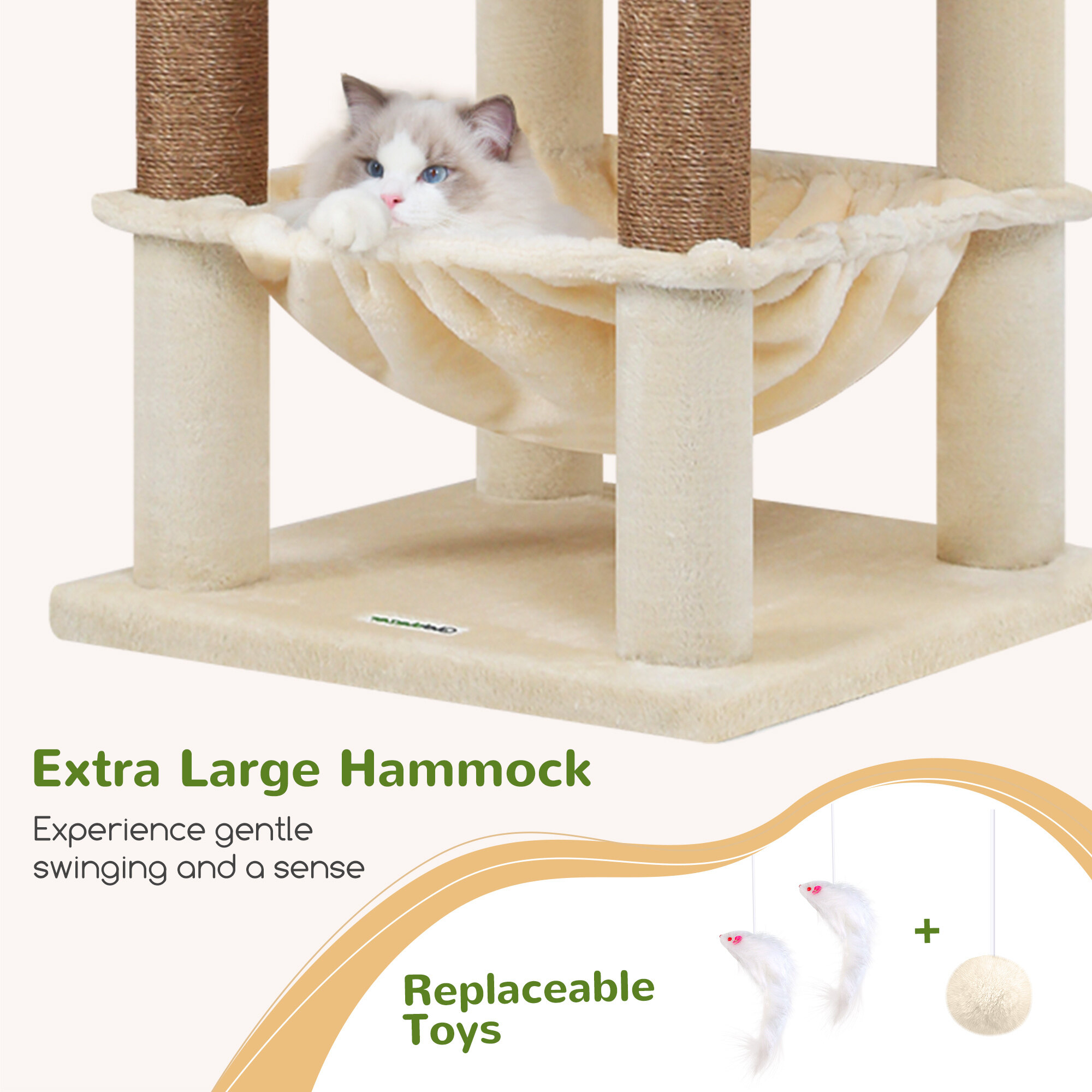 globlazer-s73-arbre-chat-185-cm-beige-grands-chats image 7