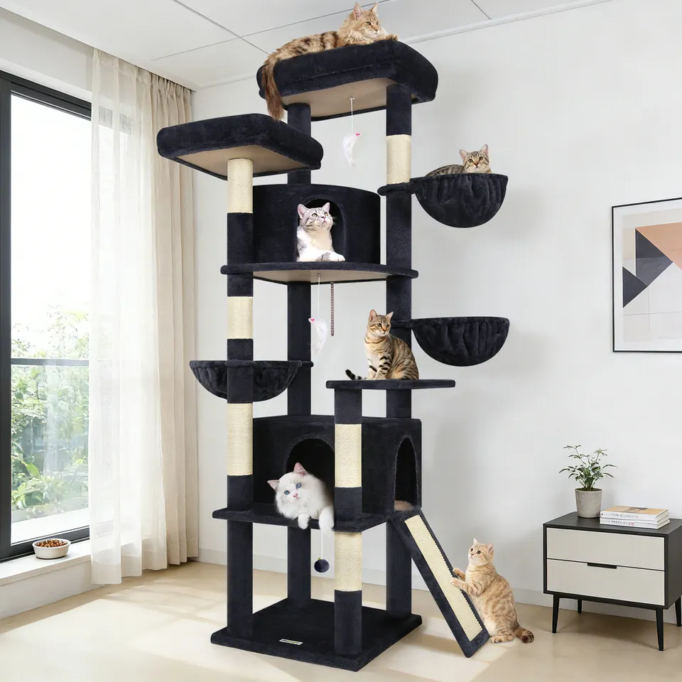 globlazer-f76c-arbre-chat-gris-fonc-193-cm image 1