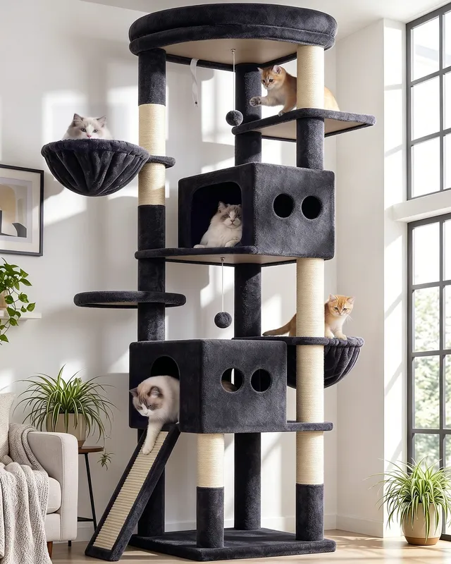 globlazer-s74g-arbre-chat-grand-gris-fonc-188-cm image 1