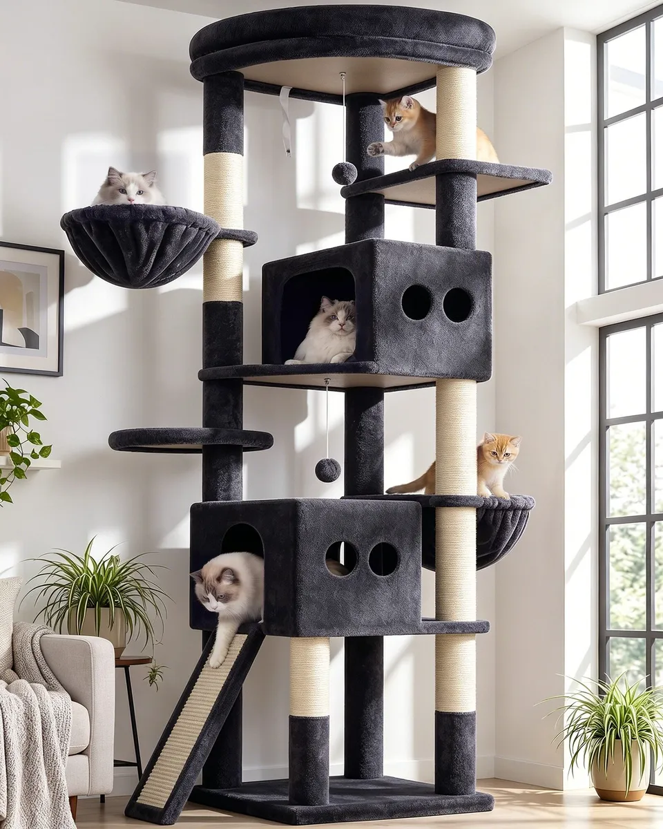 globlazer-s74g-arbre-chat-grand-gris-fonc-188-cm image 1