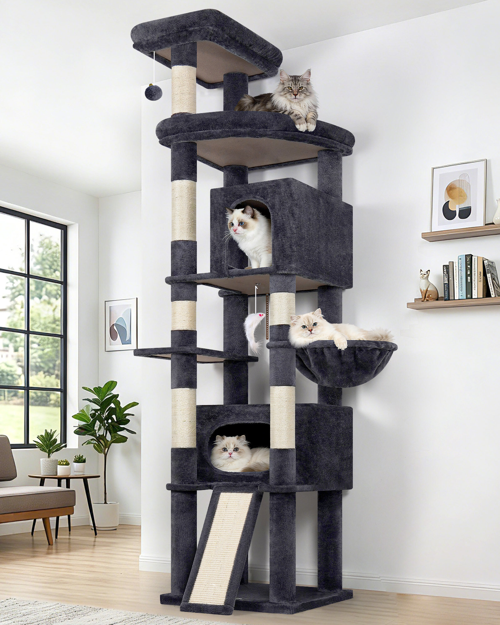 globlazer-f-series-f84b-arbre-chat-xxl-gris-213-cm image 1