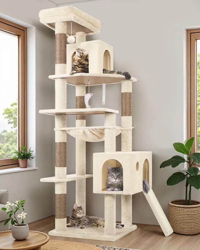 globlazer-f70-pro-arbre-chat-beige-70-pouces-grande-taille image 1
