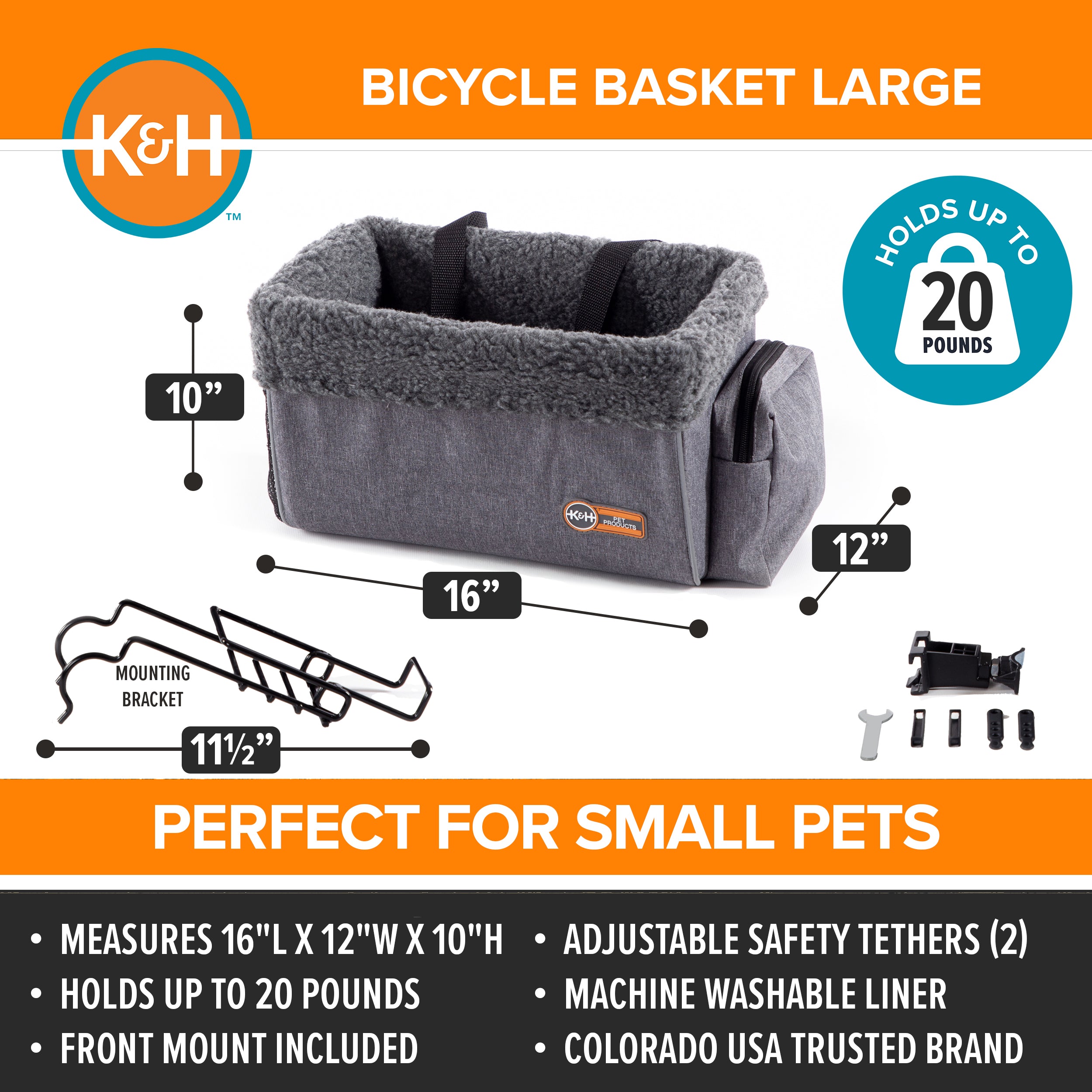 k-h-travel-bike-basket-panier-v-lo-chien-large-12x16-s-curis image 2