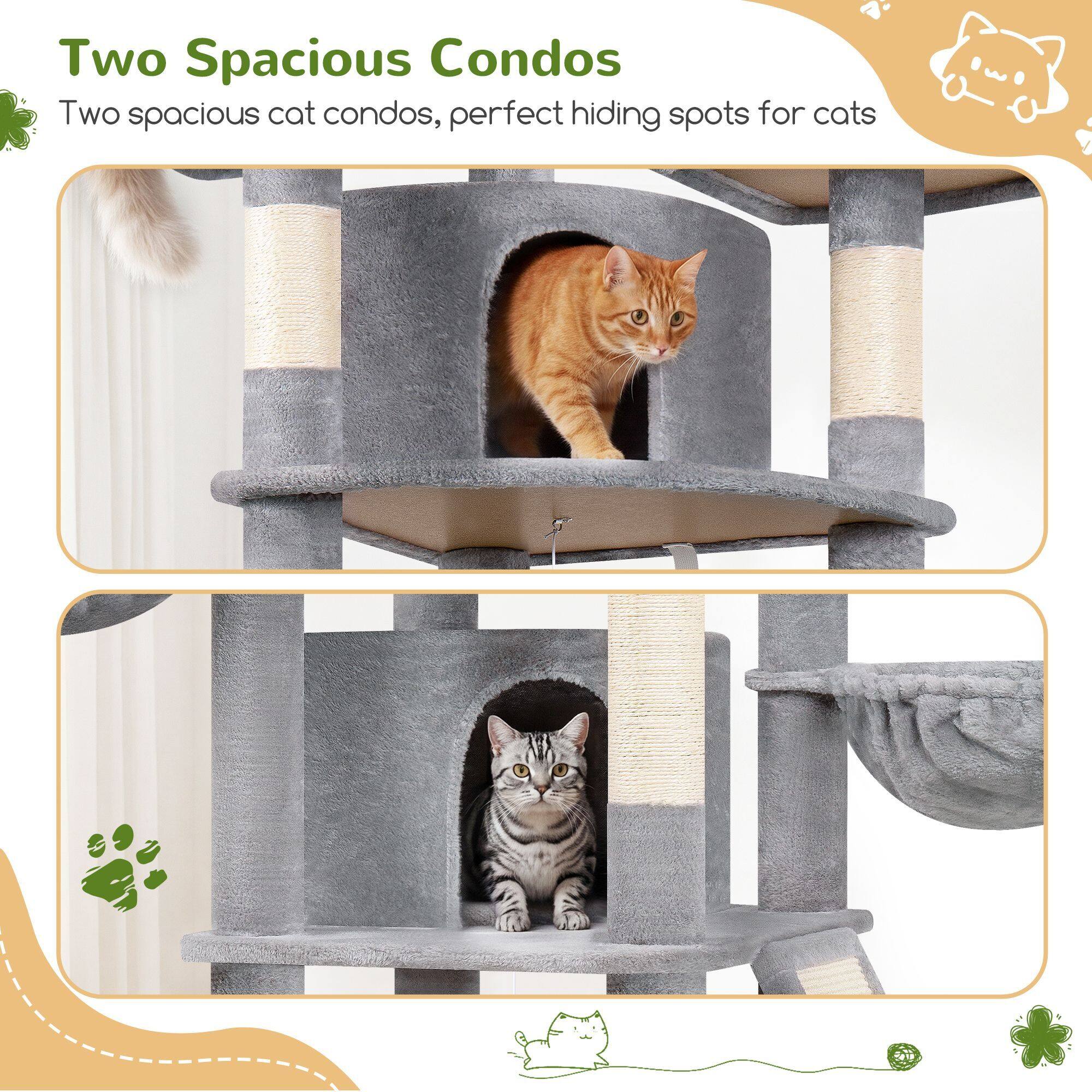 globlazer-f-series-f80h-arbre-chat-gris-clair-80-pouces-grand-chat image 8