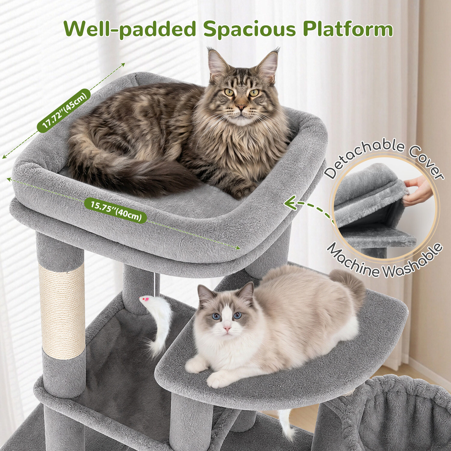 globlazer-s51-arbre-chat-gris-clair-130-cm-stable image 3
