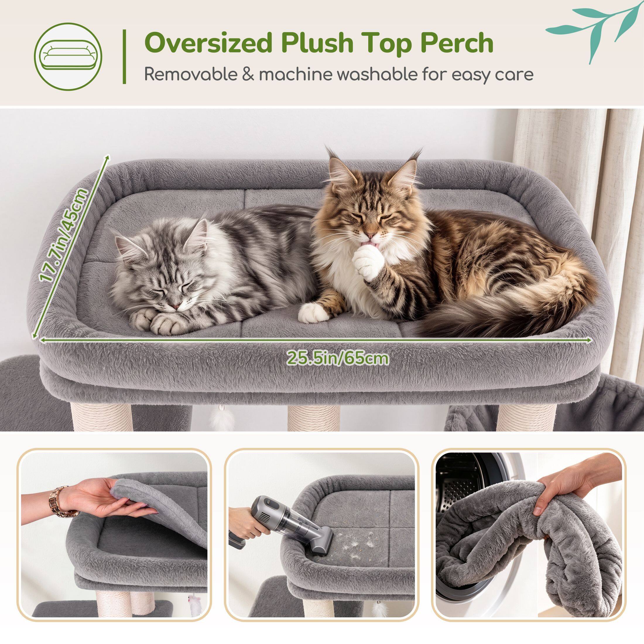 globlazer-s-series-52-pouces-arbre-chat-gris-clair-plateforme-xl image 3