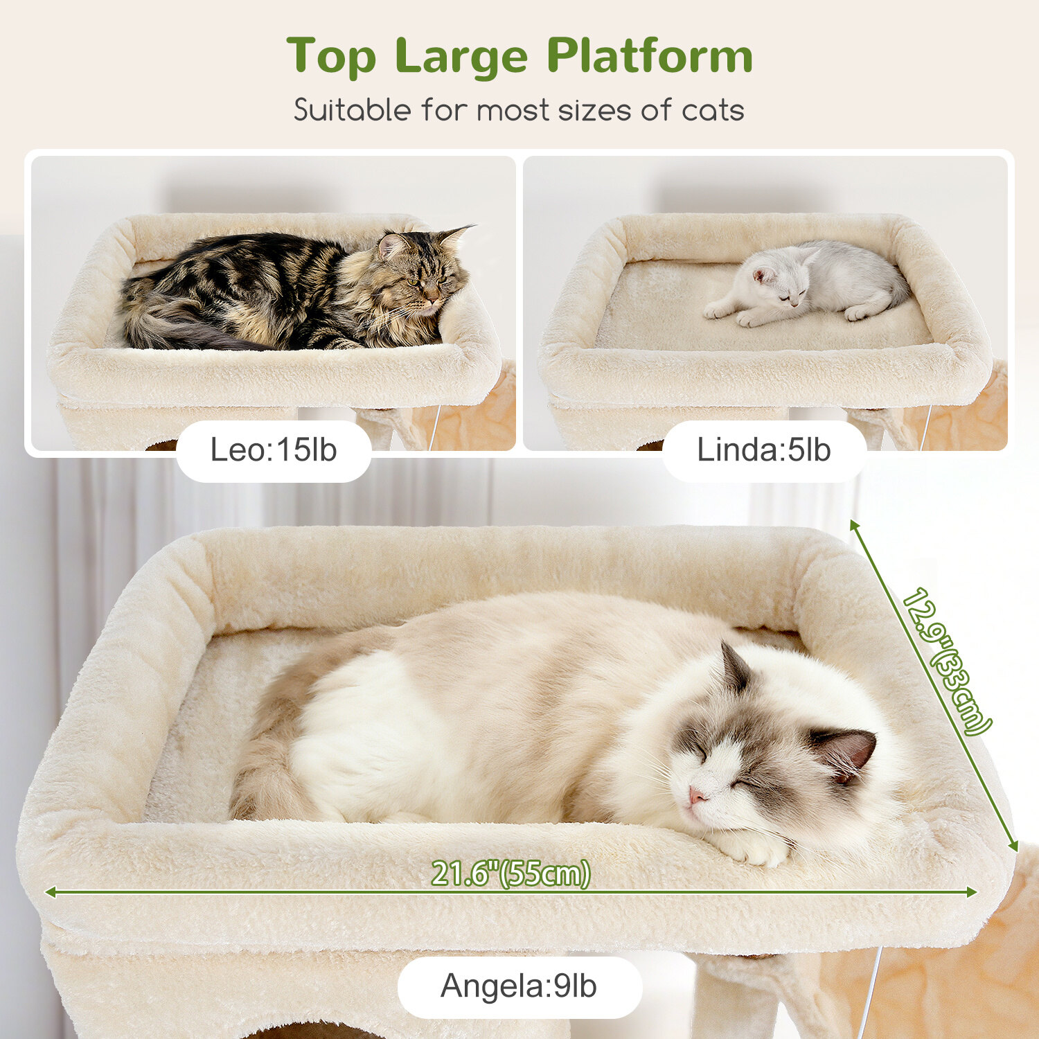 globlazer-f80f-arbre-chat-beige-203-cm-grand-chat image 3