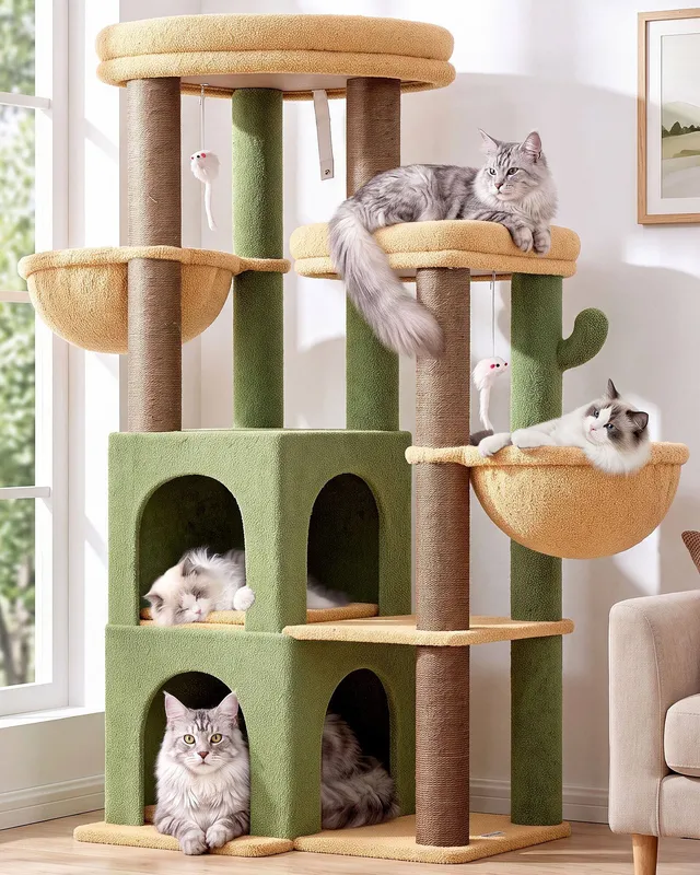 globlazer-s63-arbre-chat-vert-cactus-160-cm image 1