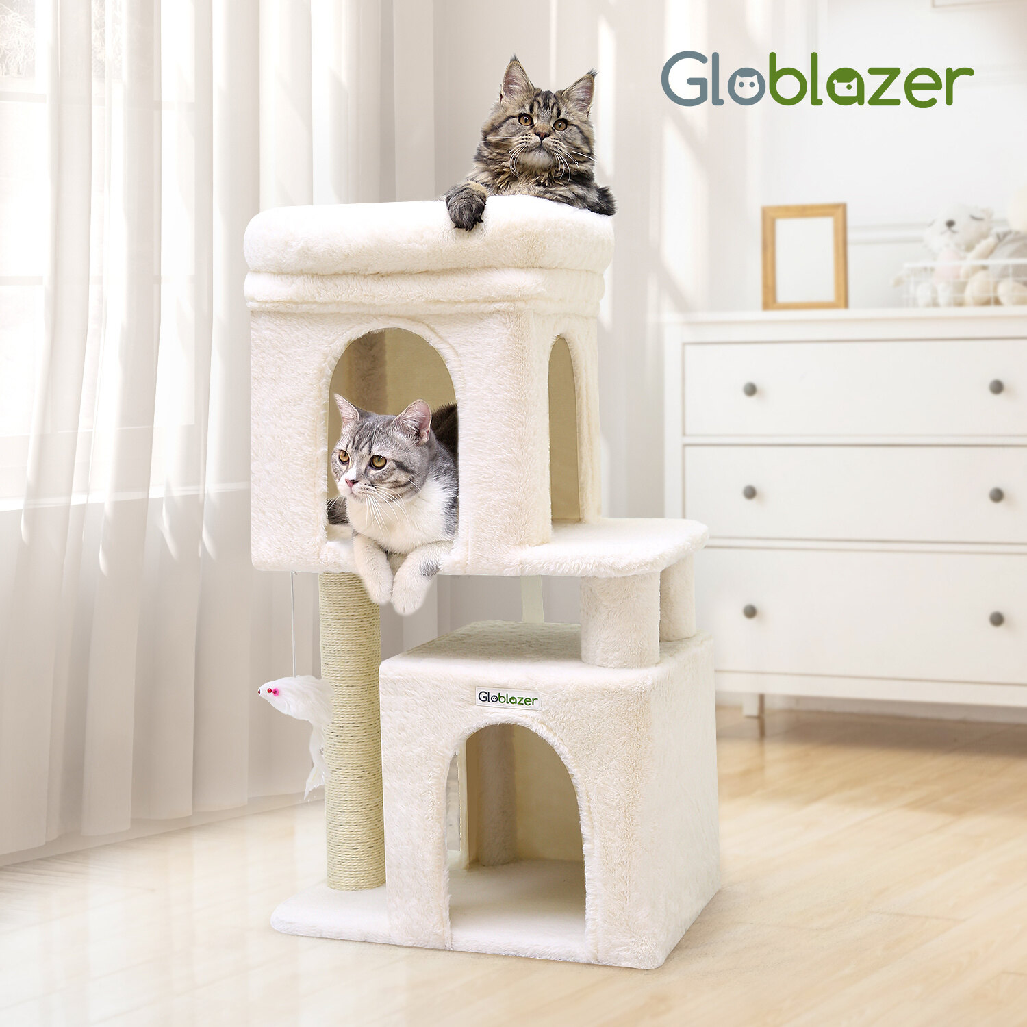 globlazer-f-series-f31-petit-arbre-chat-beige-31-pouces image 1
