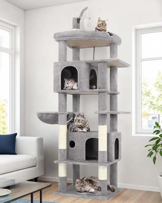 globlazer-f-series-f74b-arbre-chat-gris-clair-74-pouces image 1