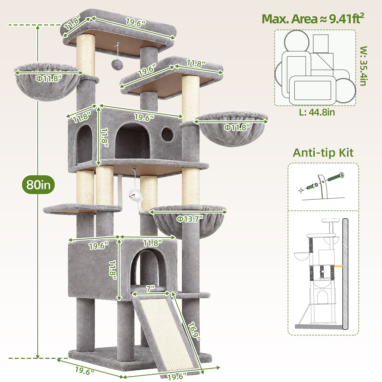 globlazer-f-series-f80k-arbre-chat-grand-robuste-203-cm image 7