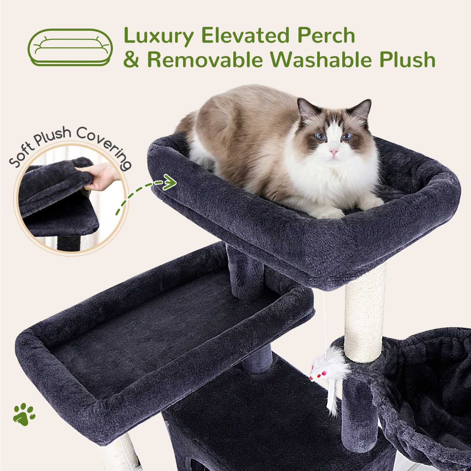 globlazer-s-series-s83f-arbre-chat-gris-fonc-83-pouces-xxl image 6