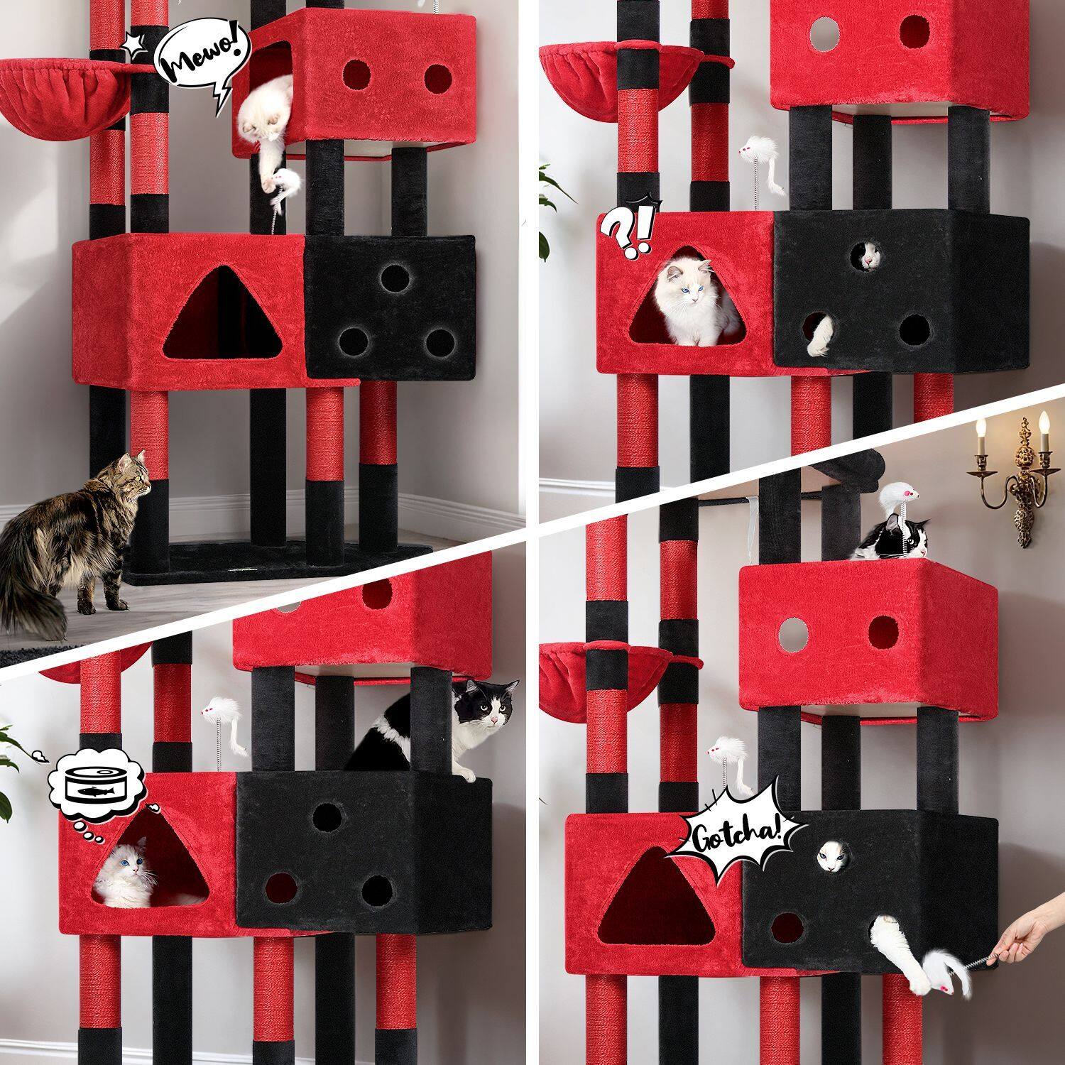 globlazer-f-series-f81-arbre-chat-grand-chat-rouge-noir-81-pouces image 5