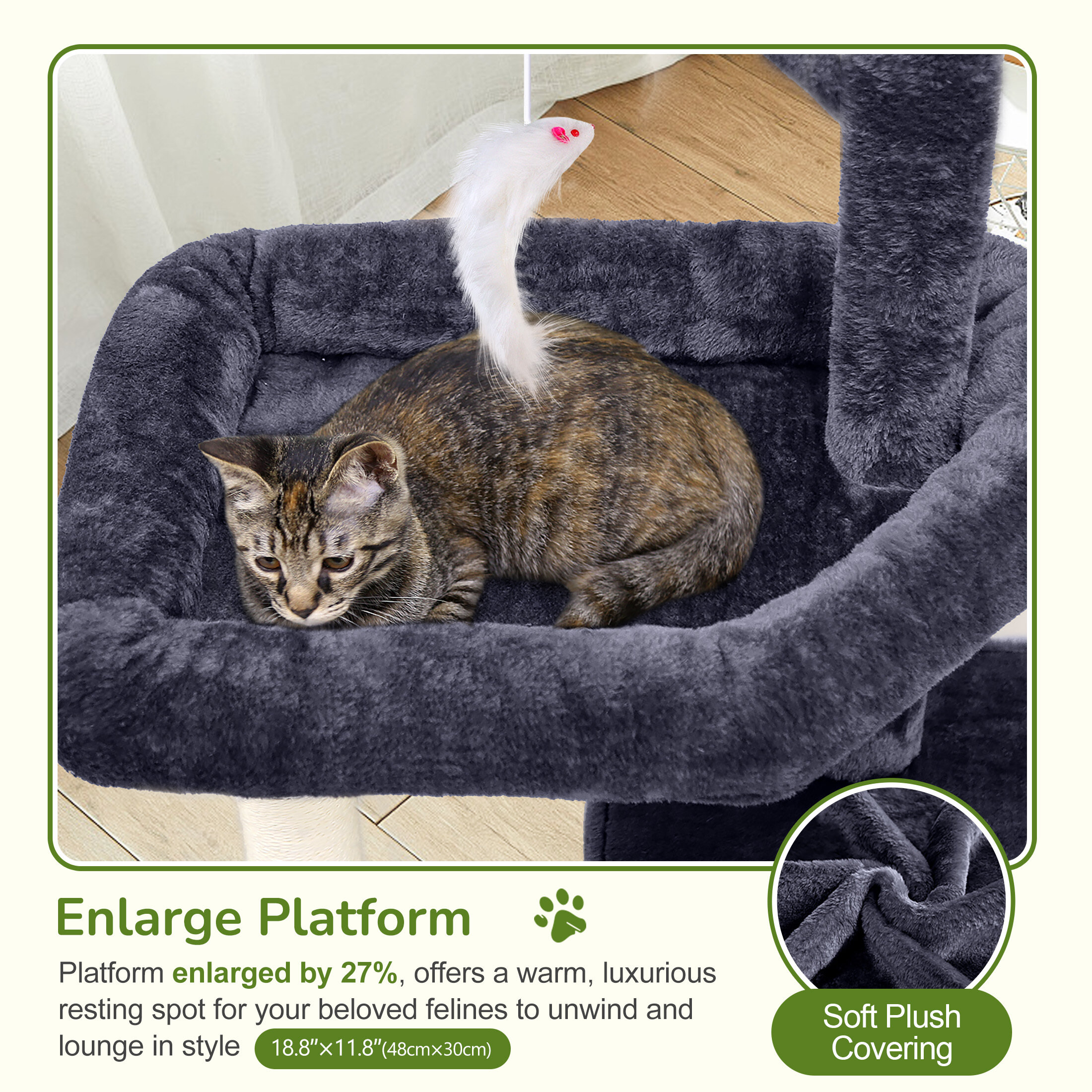 globlazer-f46c-arbre-chat-gris-fonc-117-cm-compact image 3