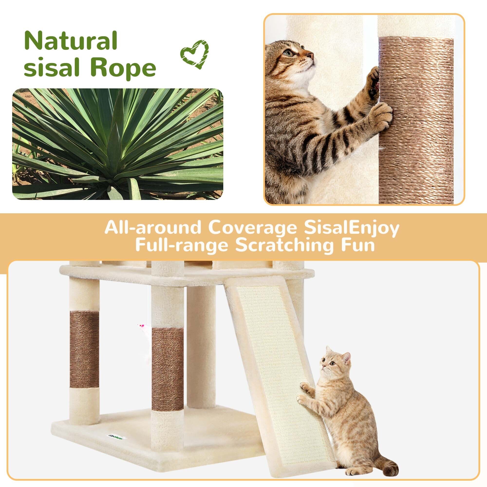 globlazer-f80h-arbre-chat-beige-203-cm-grand-chat image 7