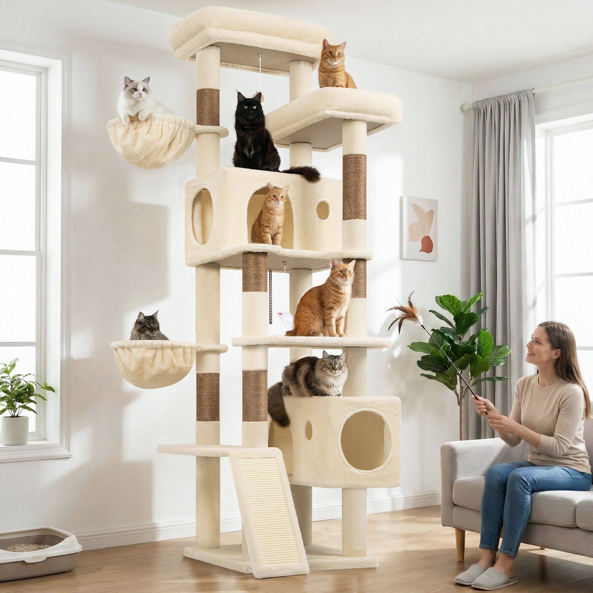 globlazer-s-series-s77c-arbre-chat-beige-77-pouces-grand image 8