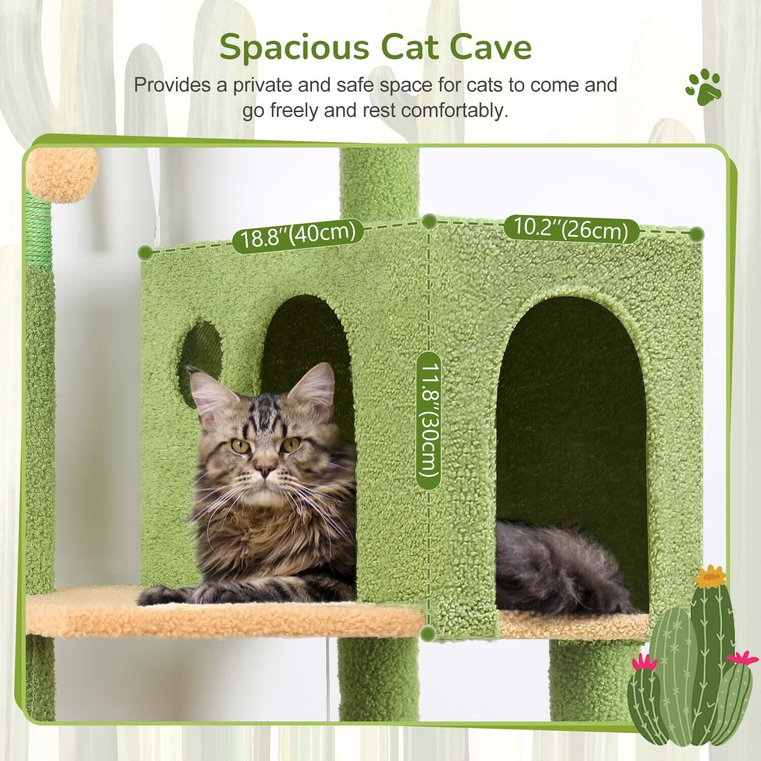 globlazer-f-series-f53-arbre-chat-vert-cactus-135-cm image 4