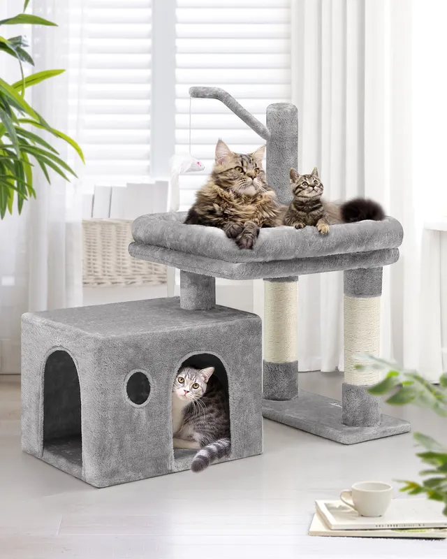 globlazer-f32-arbre-chat-32-pouces-gris-clair-petit image 1