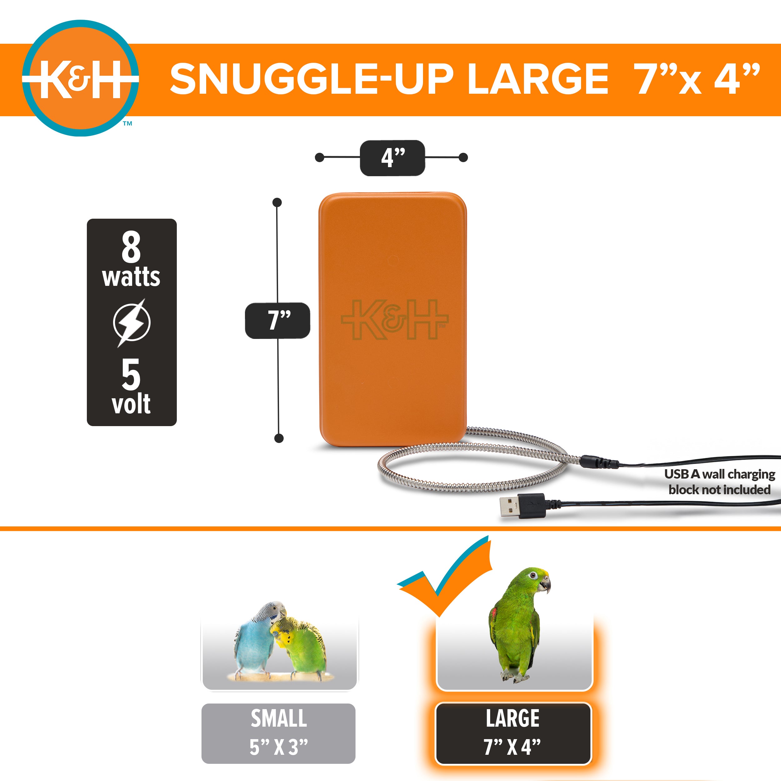 k-h-snuggle-up-chauffage-oiseau-m-l-orange-thermostatique image 3