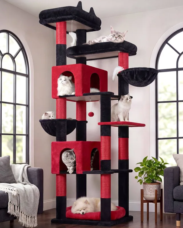 globlazer-s-series-s81c-arbre-chat-rouge-noir-81-pouces image 1