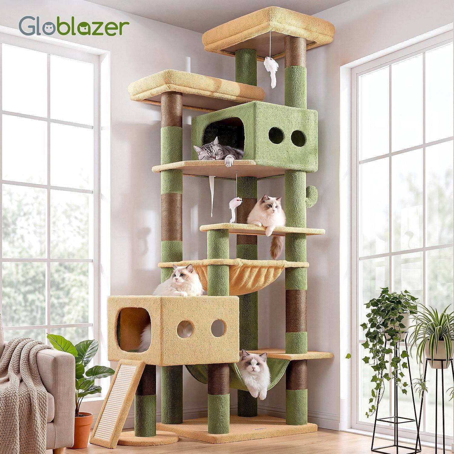 globlazer-s83g-s-series-arbre-chat-vert-cactus-211-cm image 8