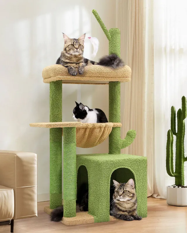 globlazer-f-series-f46a-arbre-chat-vert-117-cm-compact image 1