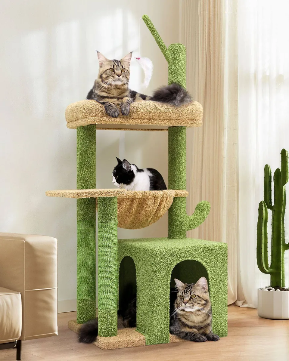 globlazer-f-series-f46a-arbre-chat-vert-117-cm-compact image 1