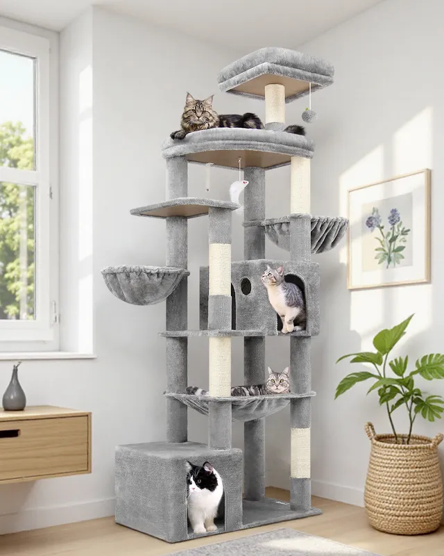 globlazer-s76b-arbre-chat-gris-clair-76-pouces-grand image 1