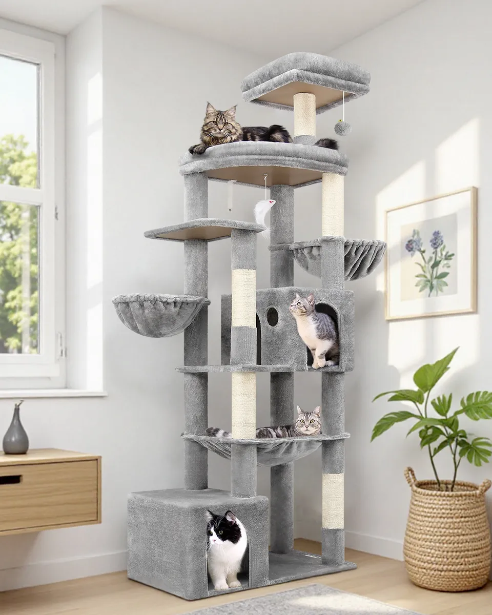 globlazer-s76b-arbre-chat-gris-clair-76-pouces-grand image 1