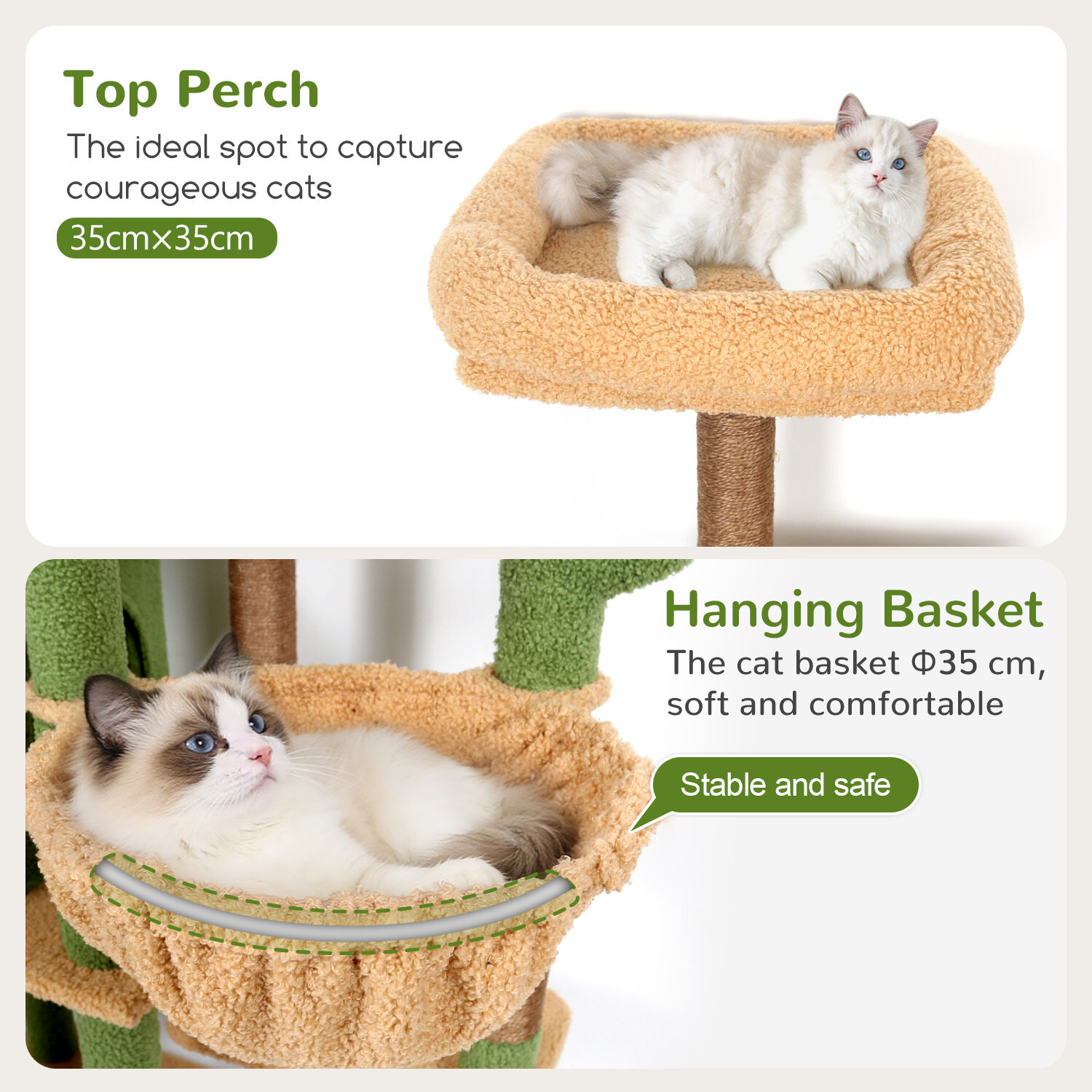 globlazer-f65b-tour-chat-vert-cactus-165-cm-haute image 4
