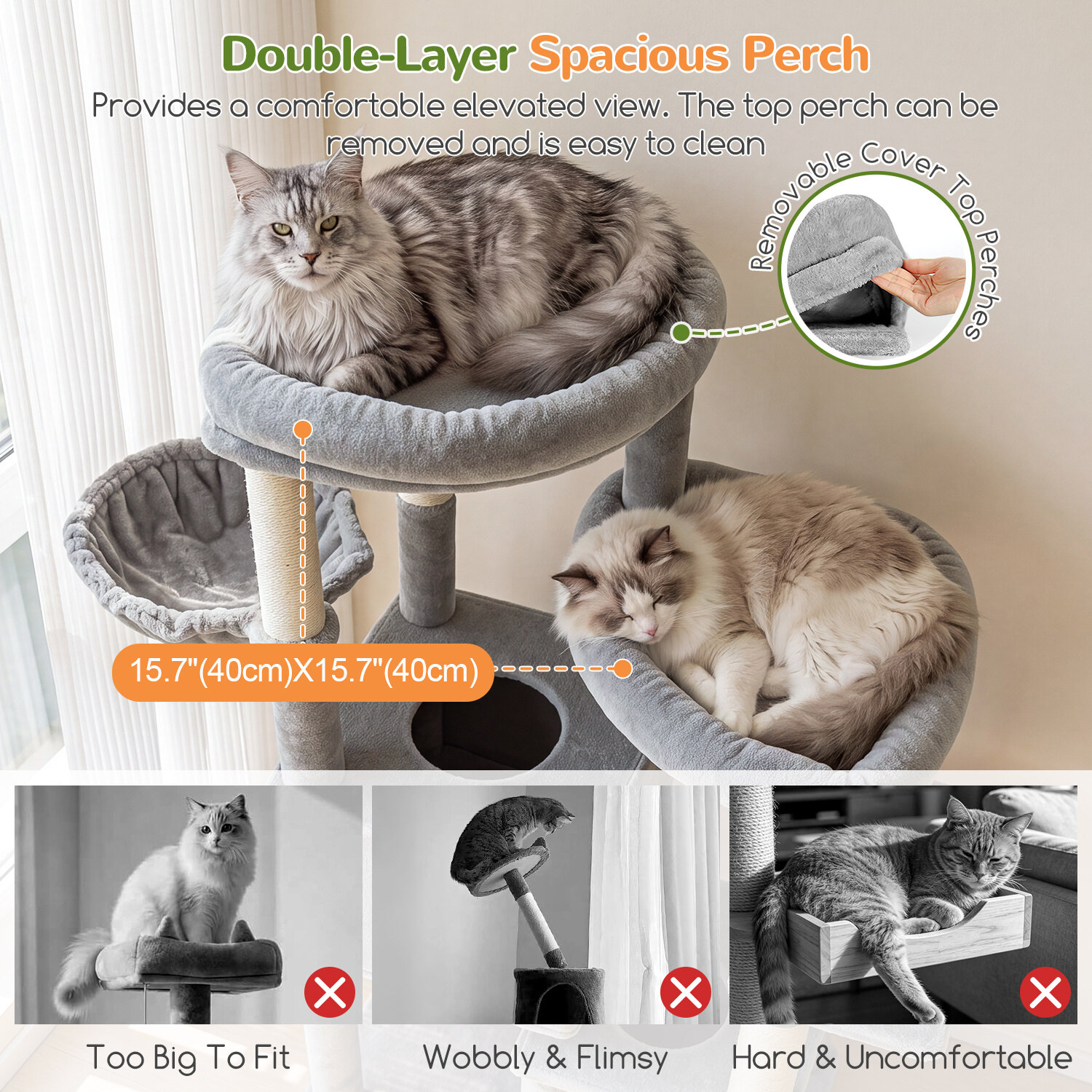 globlazer-s-series-s76e-arbre-chat-gris-clair-193-cm image 4