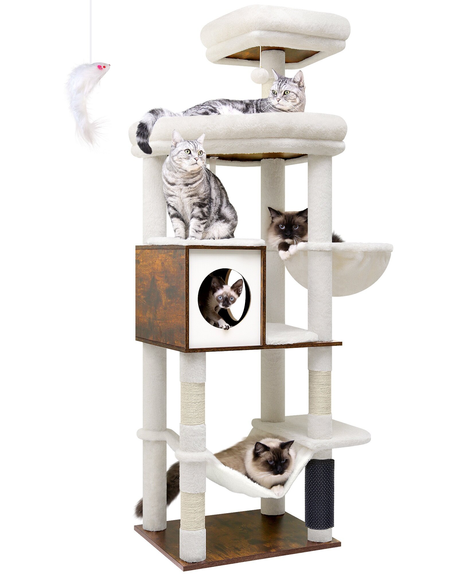 globlazer-w66-arbre-chat-beige-168-cm-haut image 2