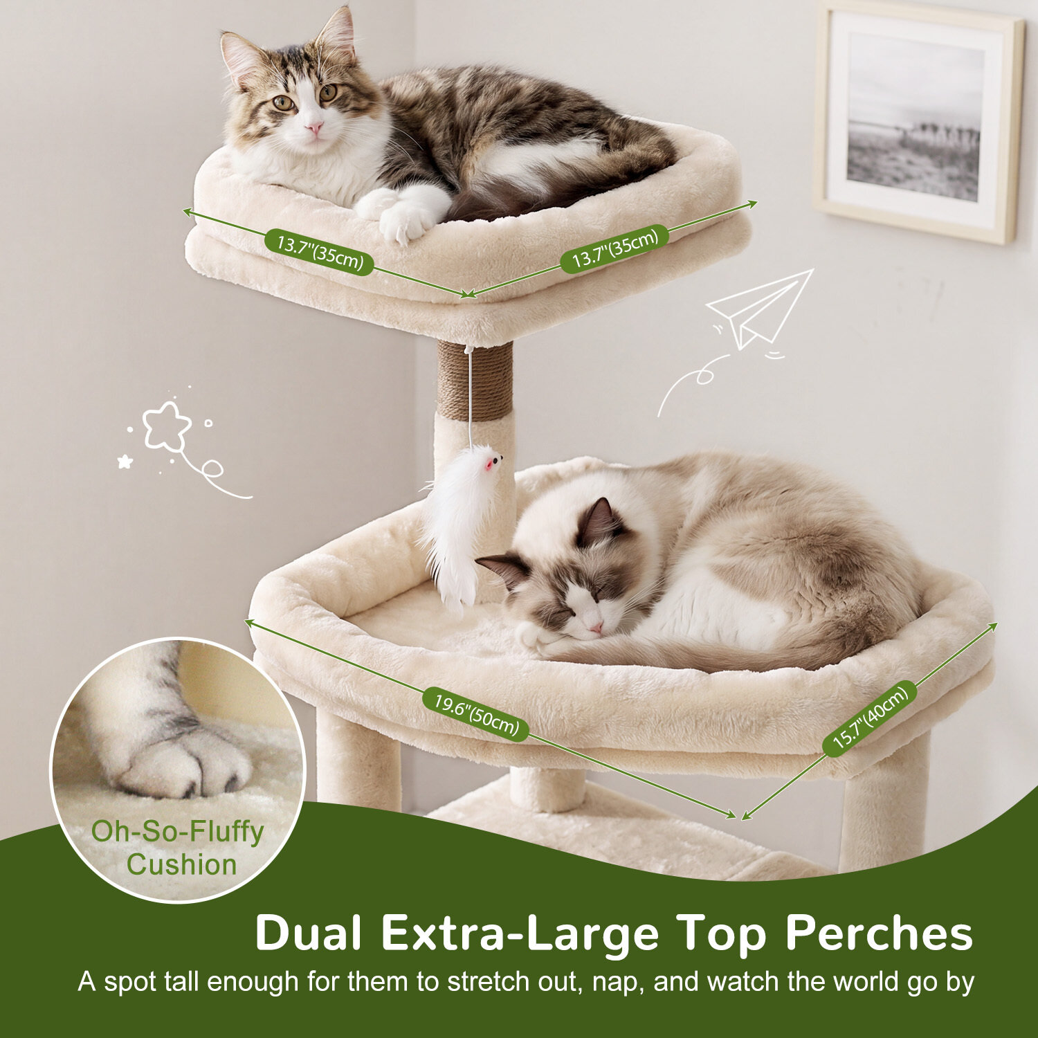 globlazer-f-series-f81h-arbre-chat-beige-81-pouces-grand image 4