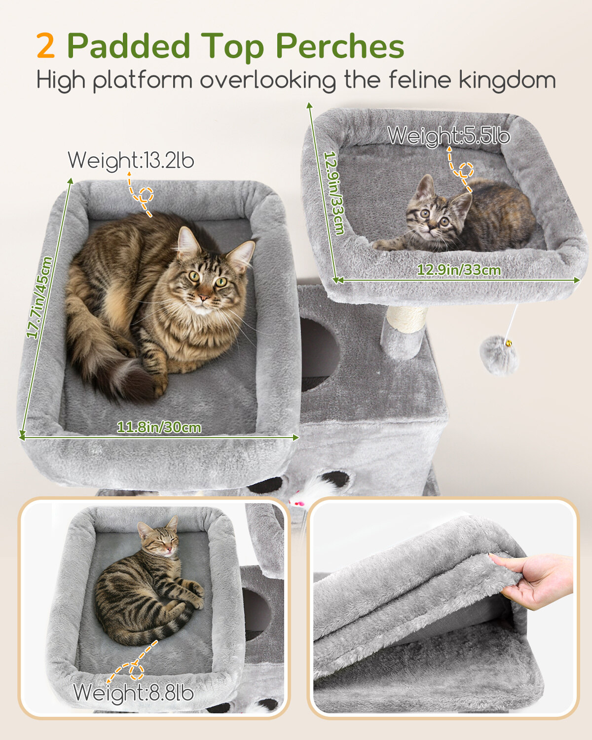 globlazer-s80b-arbre-chat-gris-clair-80-pouces-grands-chats image 3