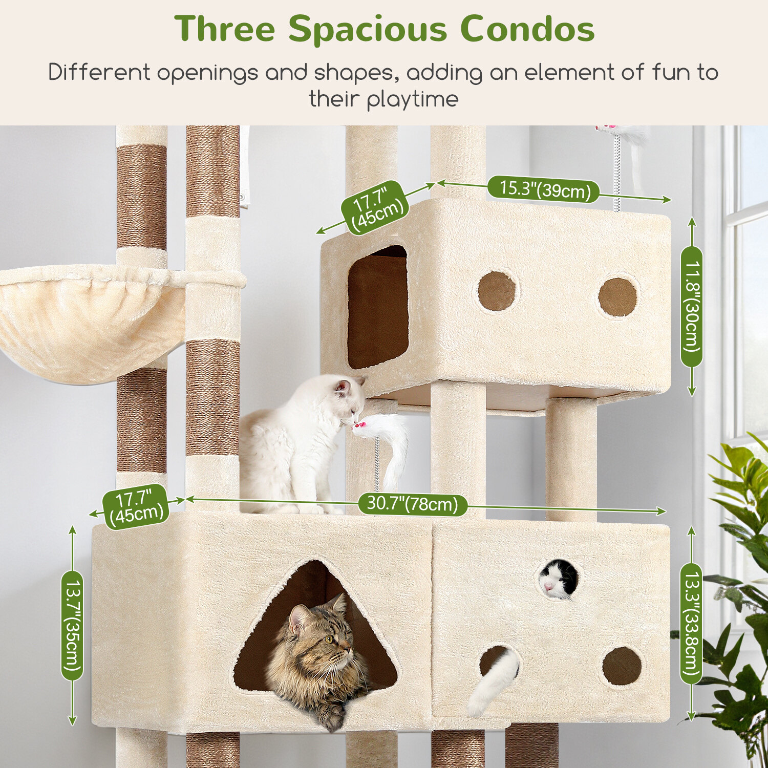 globlazer-f81-arbre-chat-81-pouces-beige-large image 4