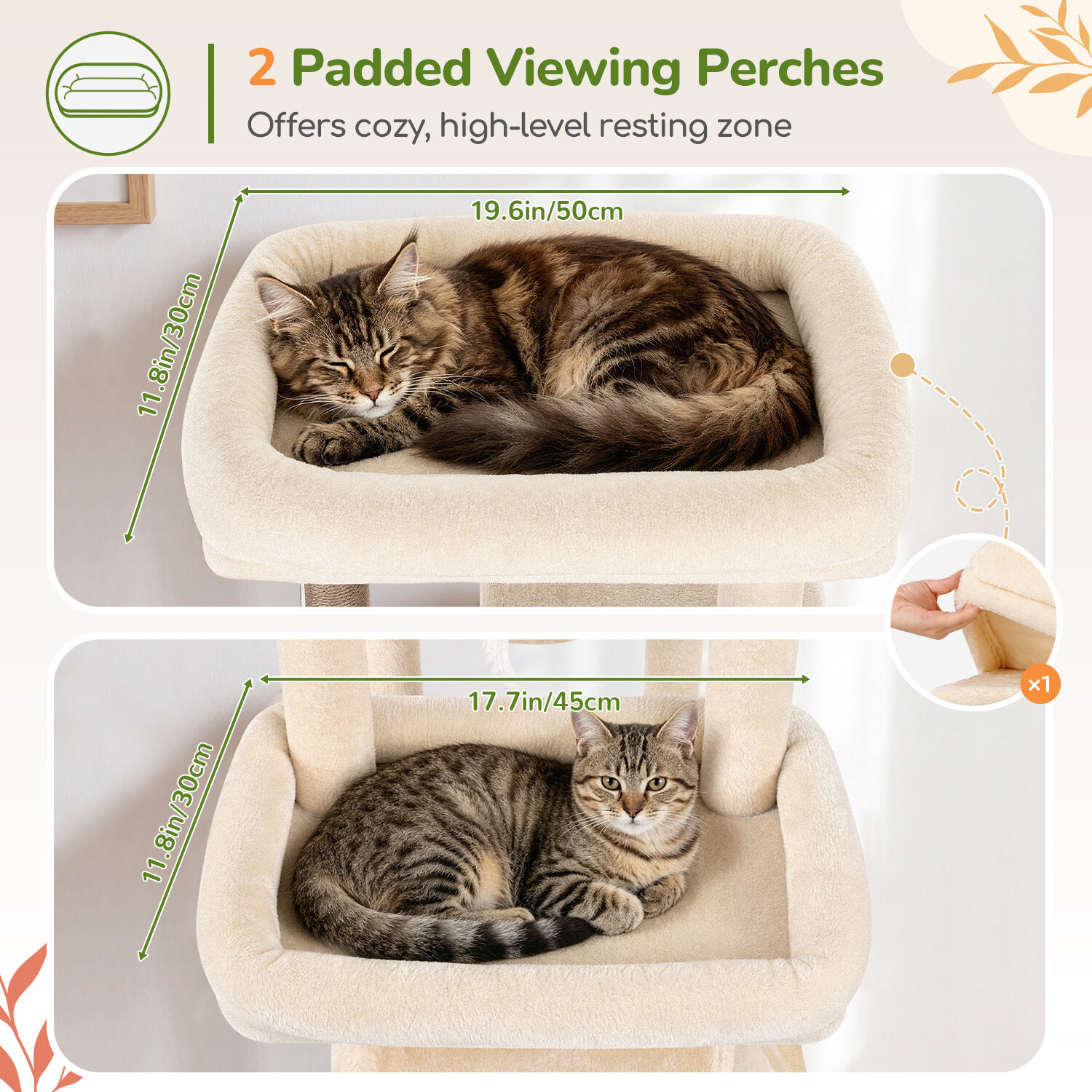 globlazer-f-series-f72h-arbre-chat-beige-72-pouces-compact image 3