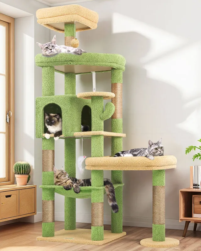 globlazer-s-series-s65-arbre-chat-robuste-vert-cactus-165-cm image 1