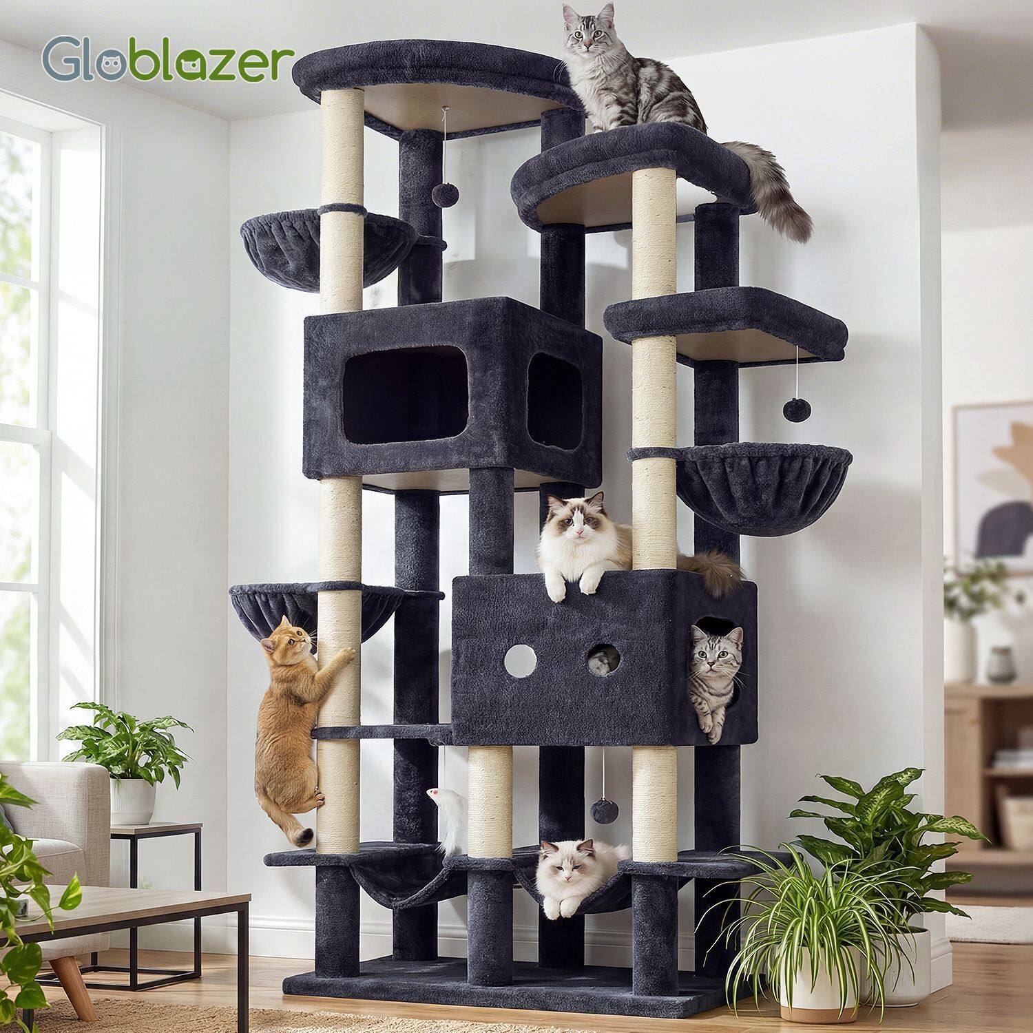 globlazer-s-series-s81-arbre-chat-gris-fonc-81-pouces-xxl image 4