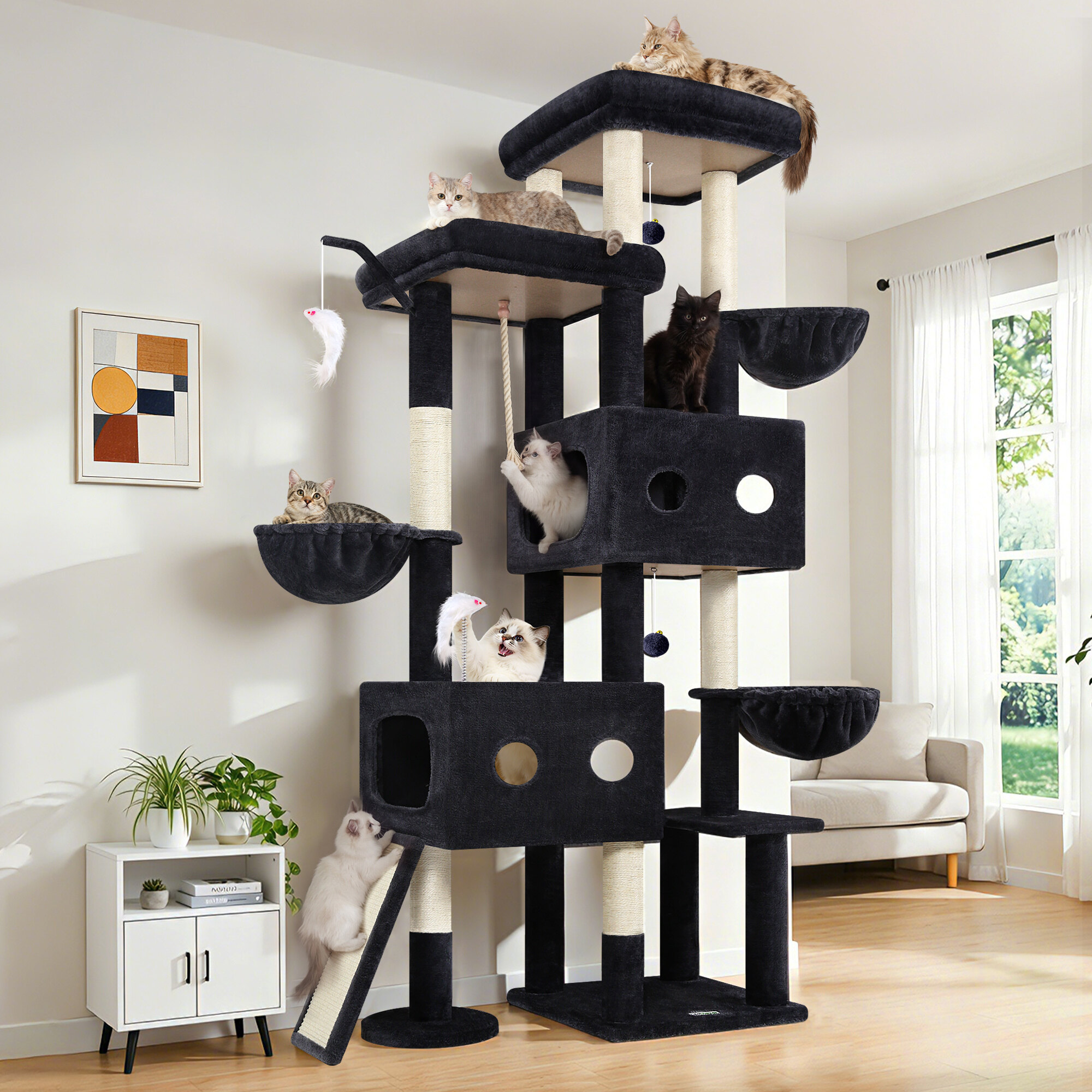 globlazer-f-series-f81d-arbre-chat-gris-fonc-81-pouces image 1